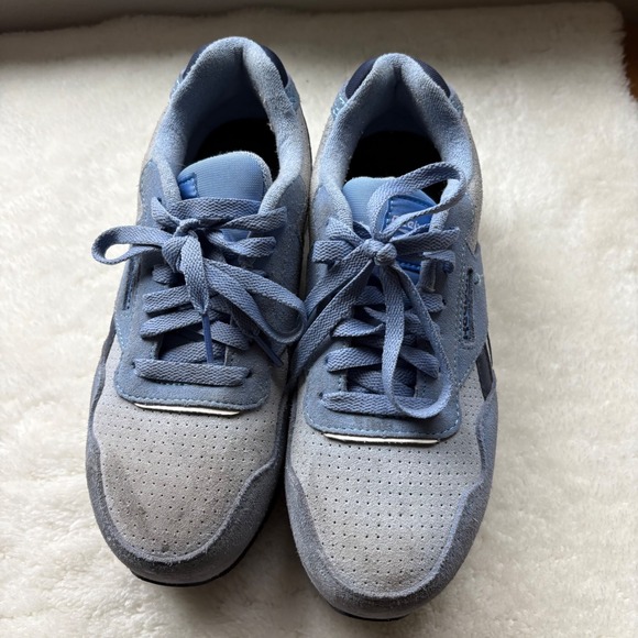 Reebok Classic Harman Run Shoes Womens Size 8M Blue‎ Suede Sneakers Retro - Picture 2 of 8